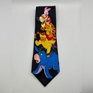 Vintage Disney Winnie the Pooh Tie Tigger Piglet Eeyore Novelty Necktie 80s 90s